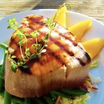 Grilled Tuna with Soy-Wasabi Glaze